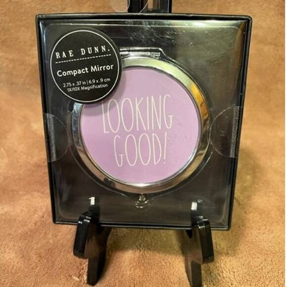 Rae Dunn Beauty Essentials, 'LOOKING GOOD !' Compact Mirror-NIP - Picture 1 of 2